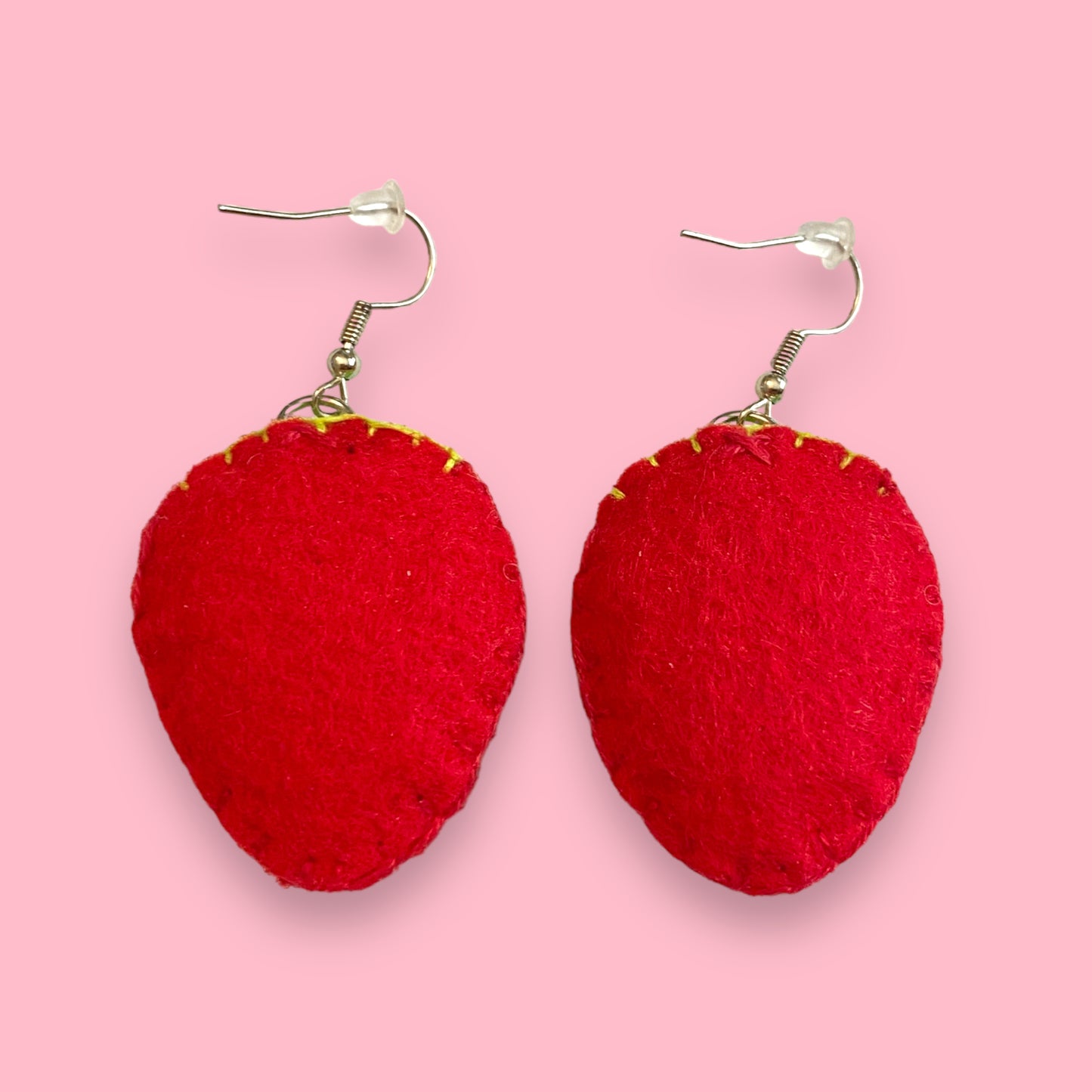 sweetie strawberry felt earrings