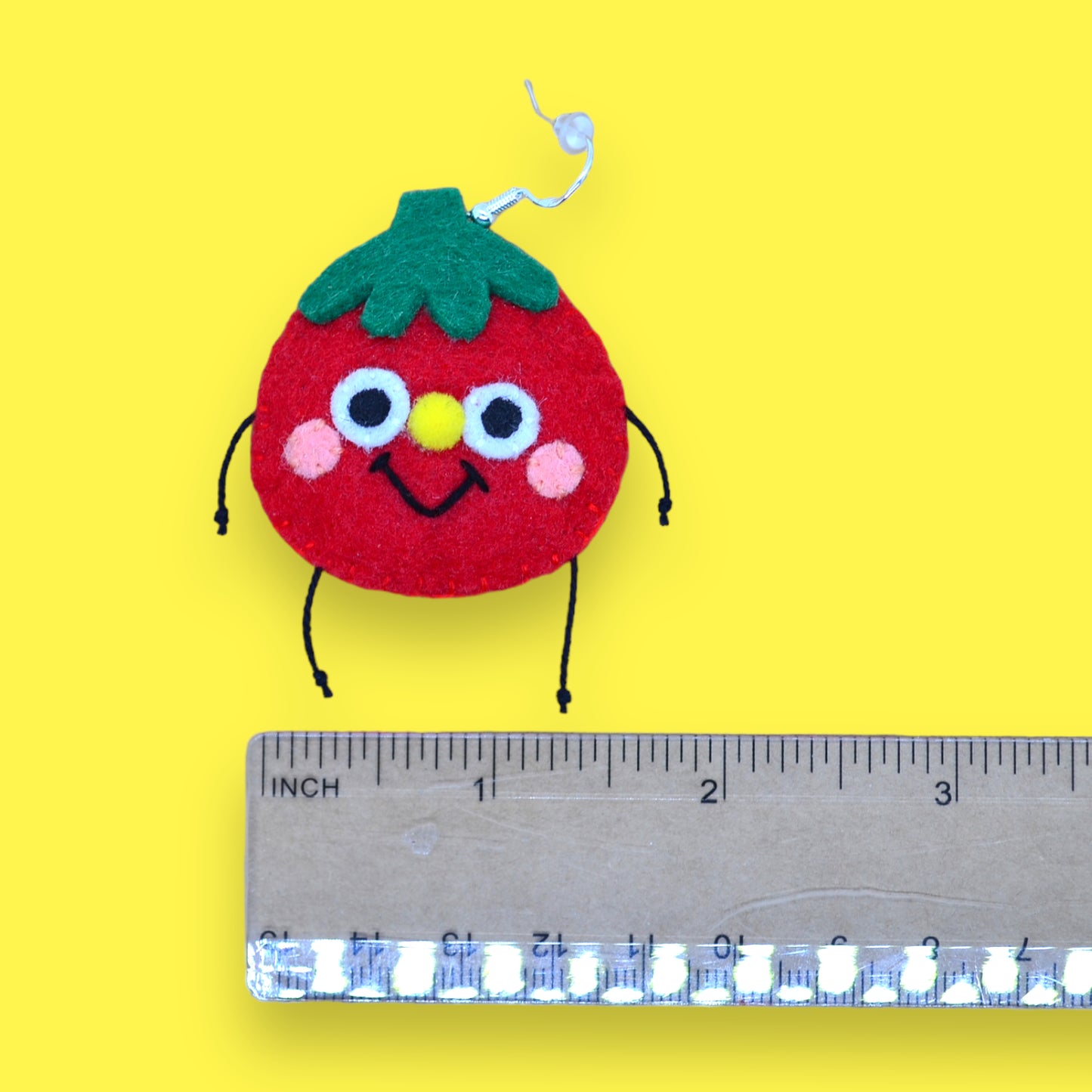 Tomato Fruity Booty Felt Earrings