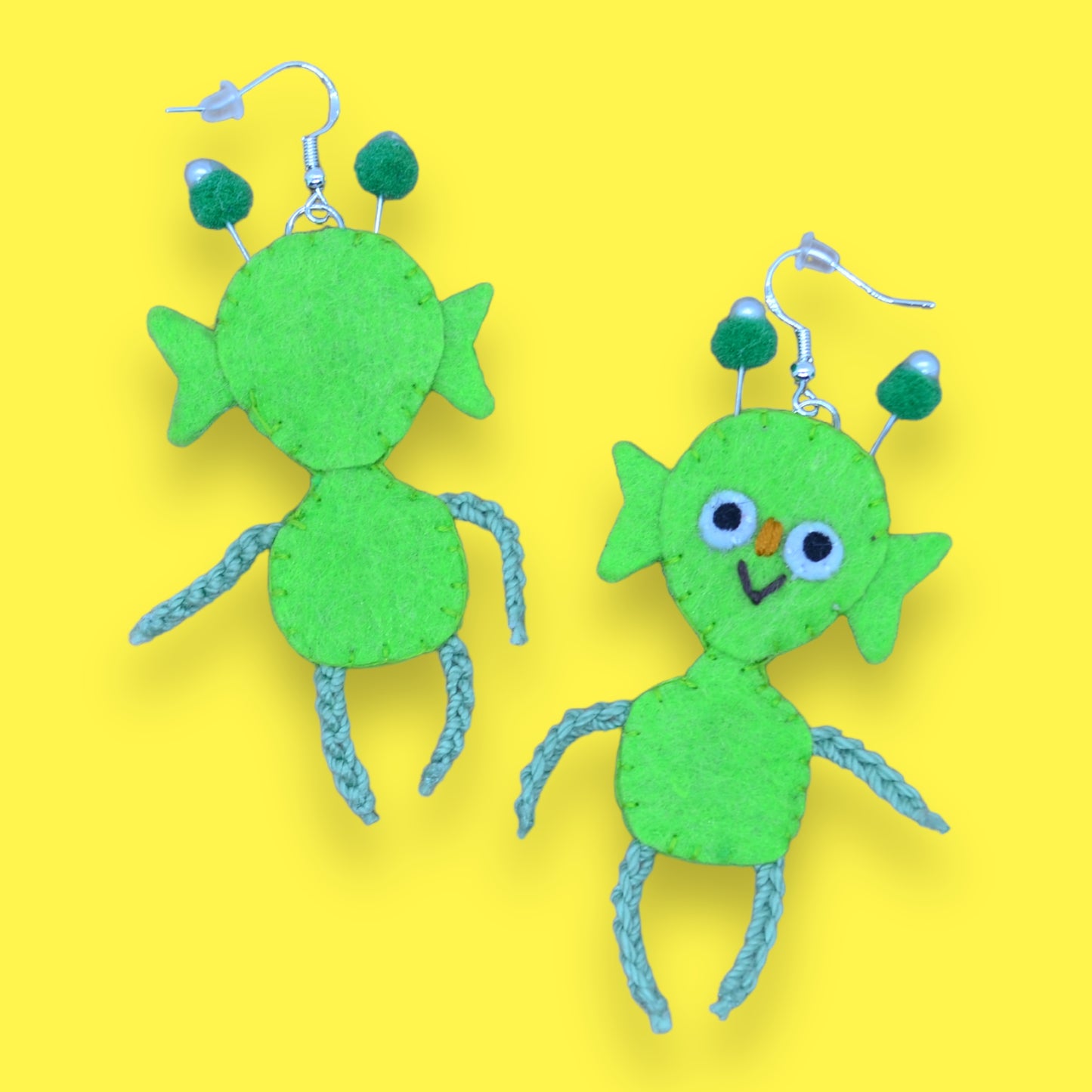 👾🛸Silly Alien Friends Felt Earrings