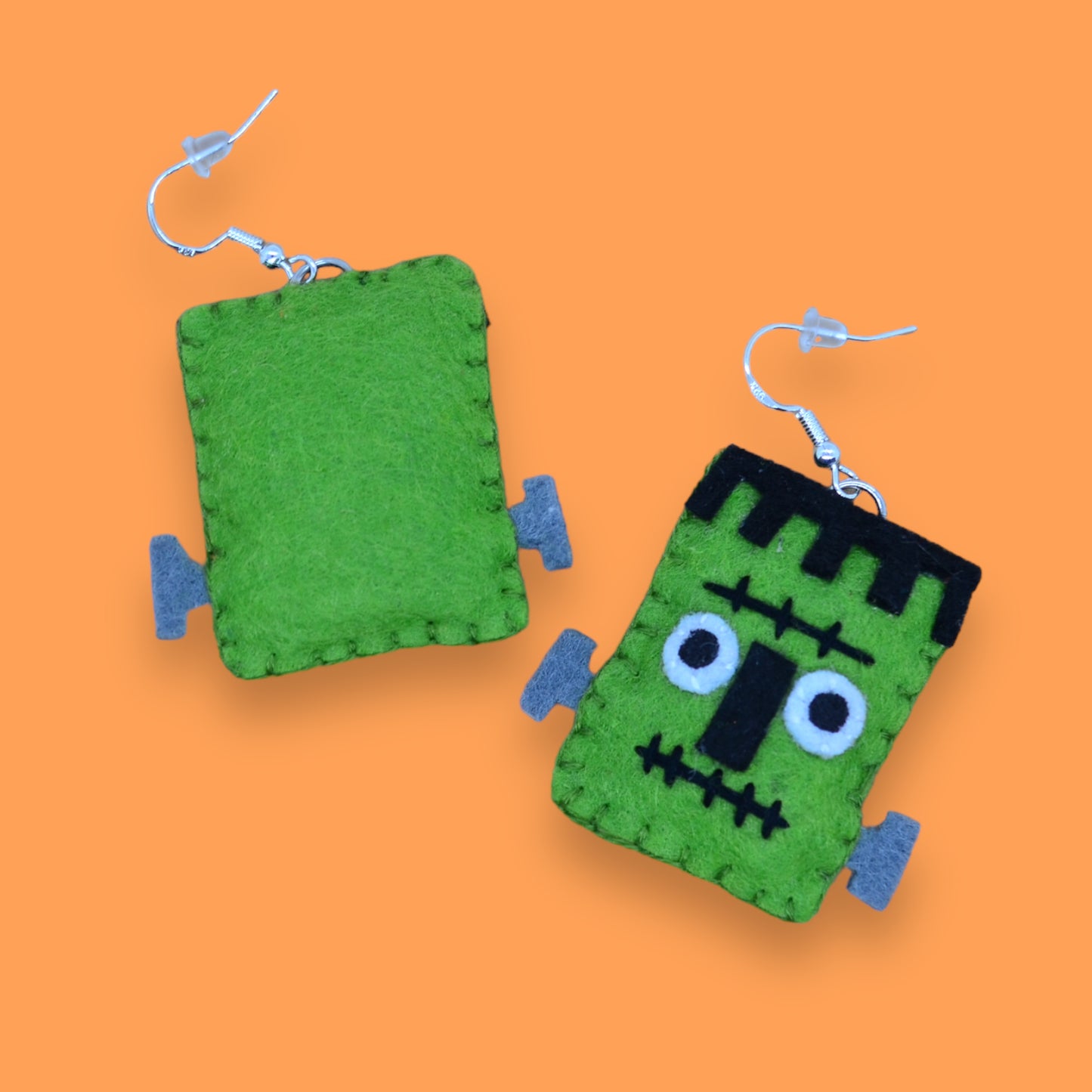 Frankenstein's Monster Felt Earrings | Halloween Earrings