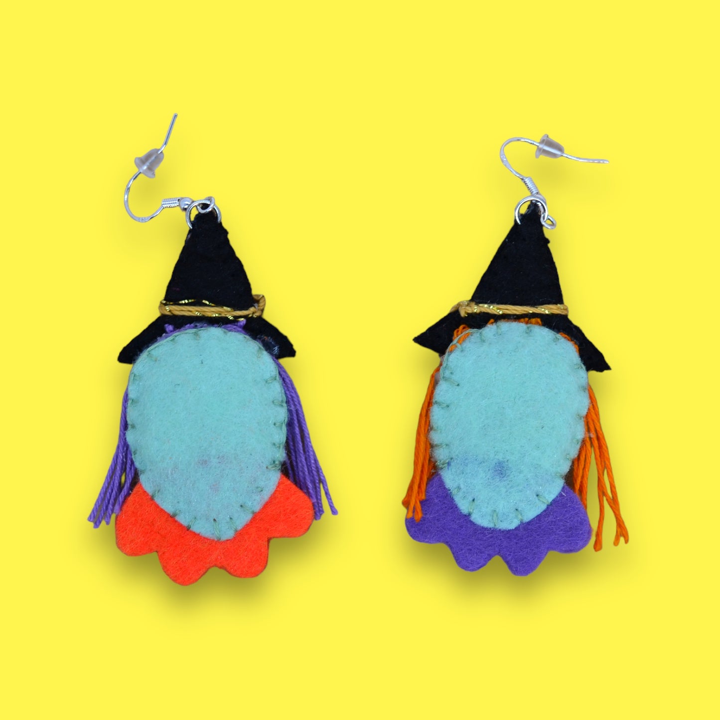 Witchy Sisters Felt Earrings | Halloween Earrings