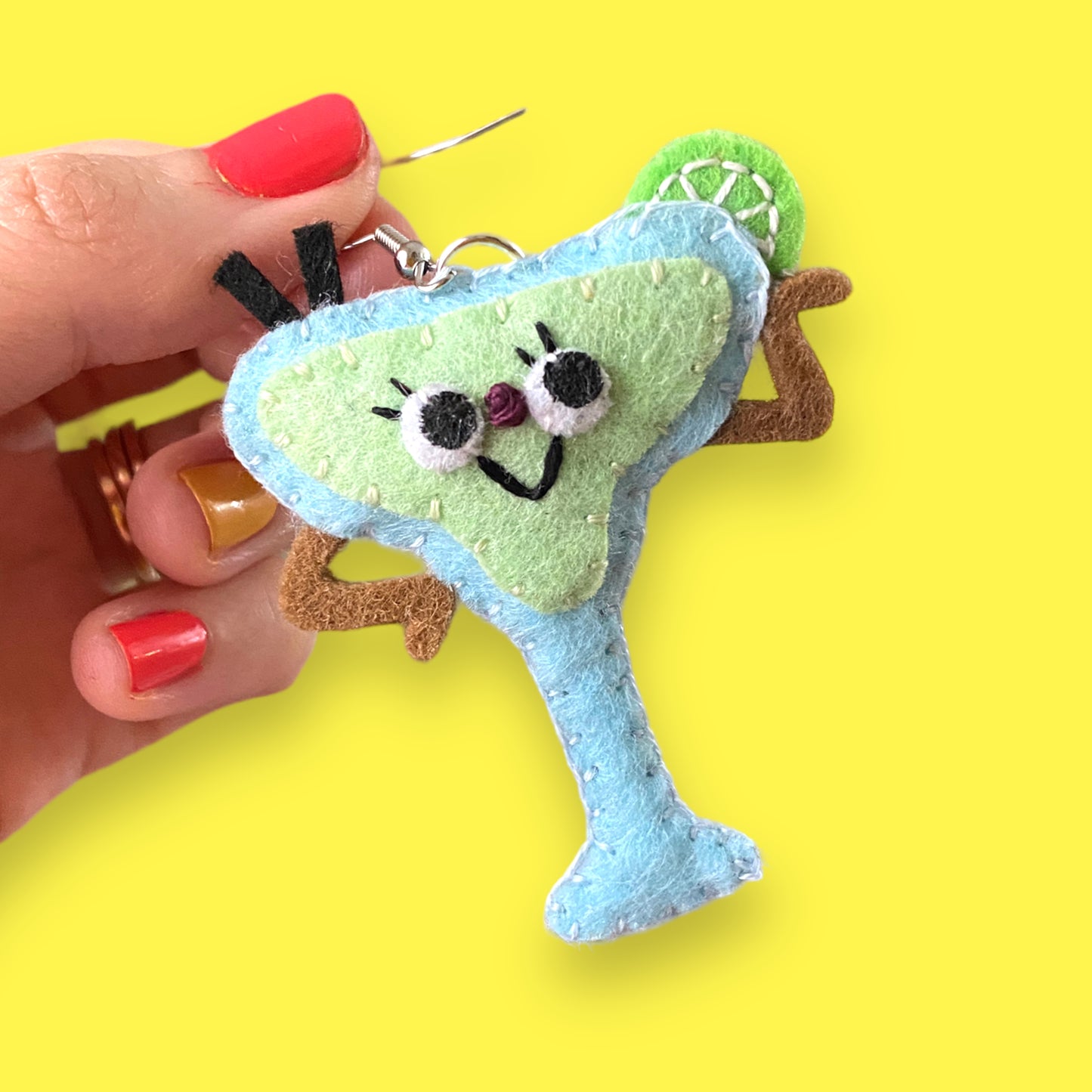 margarita + taco felt earrings
