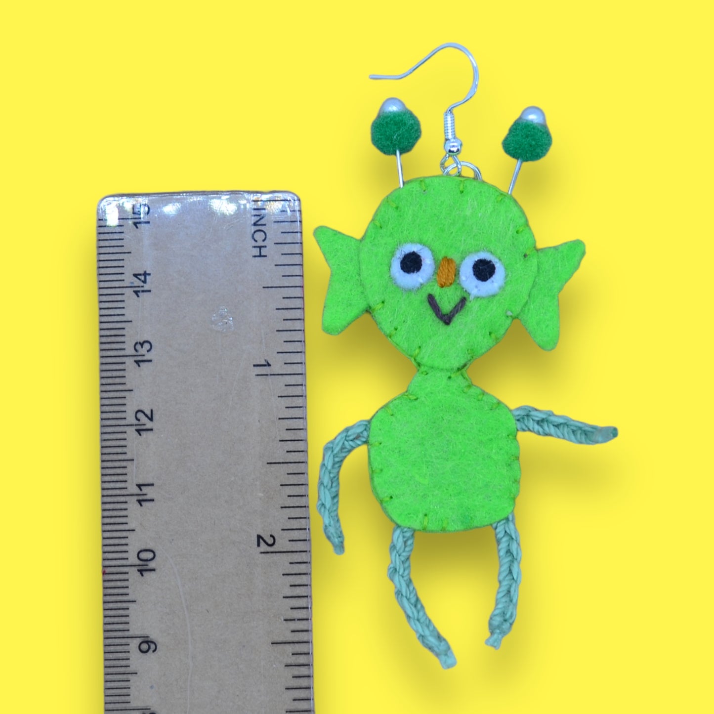 👾🛸Silly Alien Friends Felt Earrings