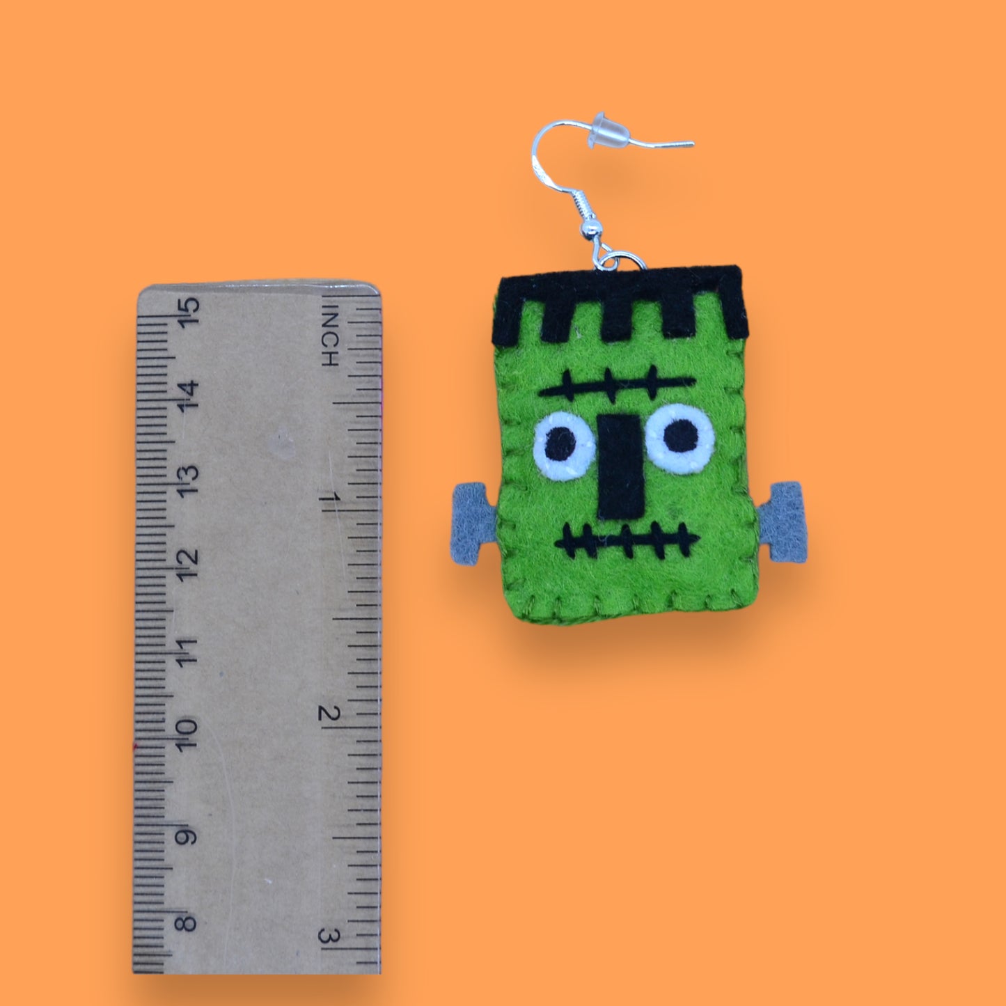 Frankenstein's Monster Felt Earrings | Halloween Earrings