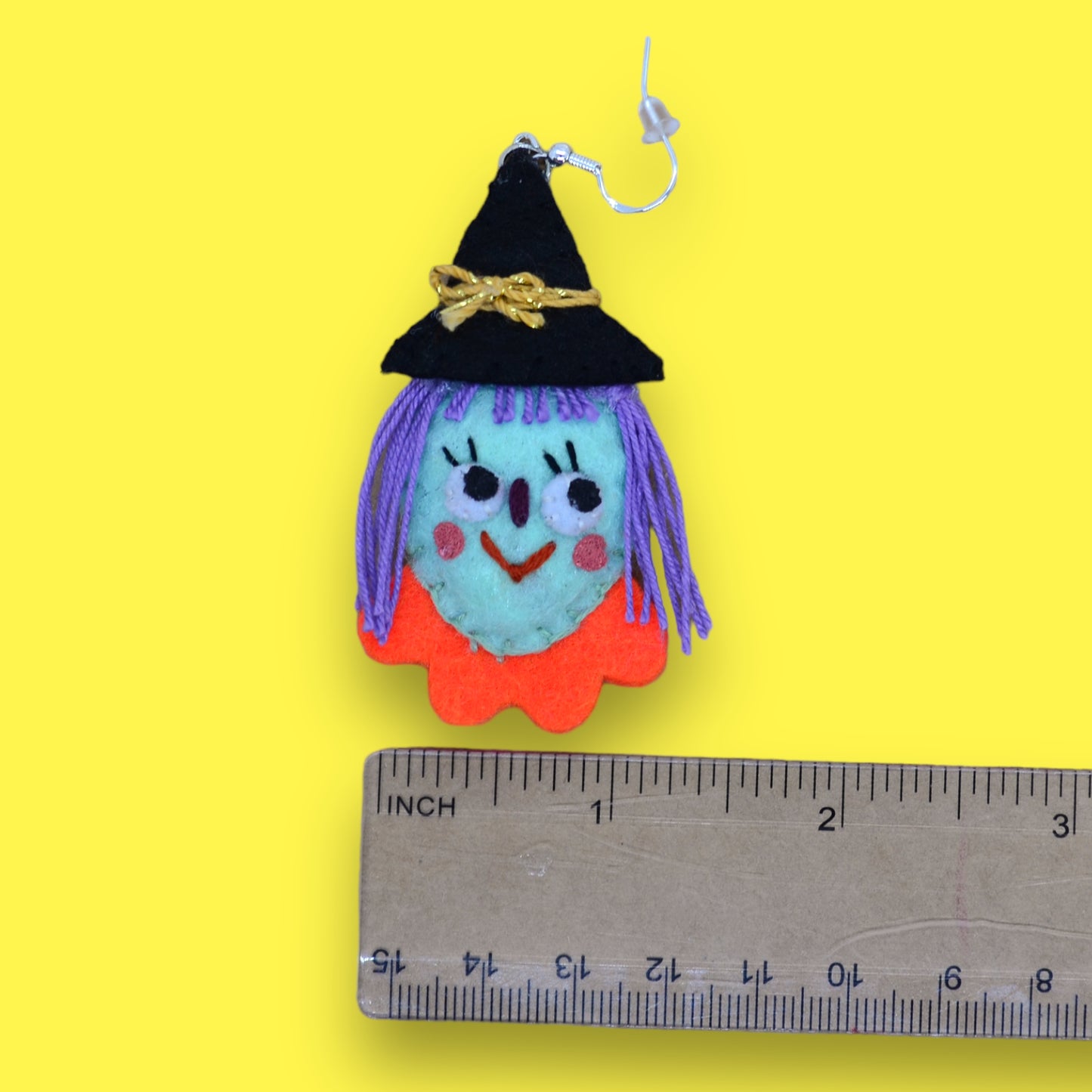Witchy Sisters Felt Earrings | Halloween Earrings