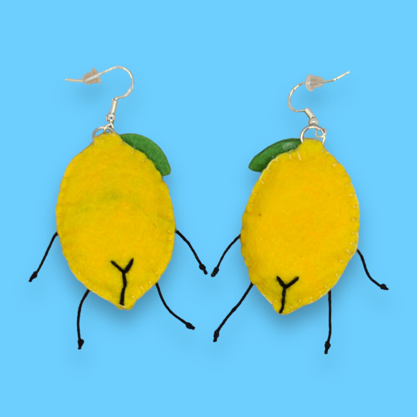 Lemon Fruity Booty Felt Earrings
