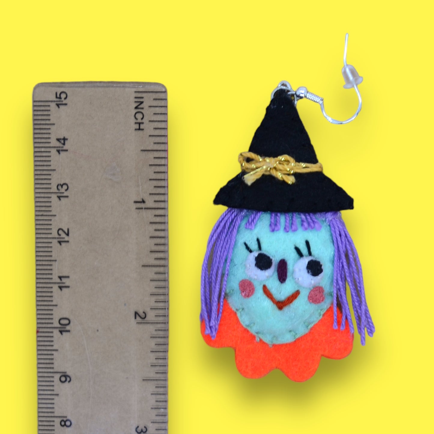 Witchy Sisters Felt Earrings | Halloween Earrings