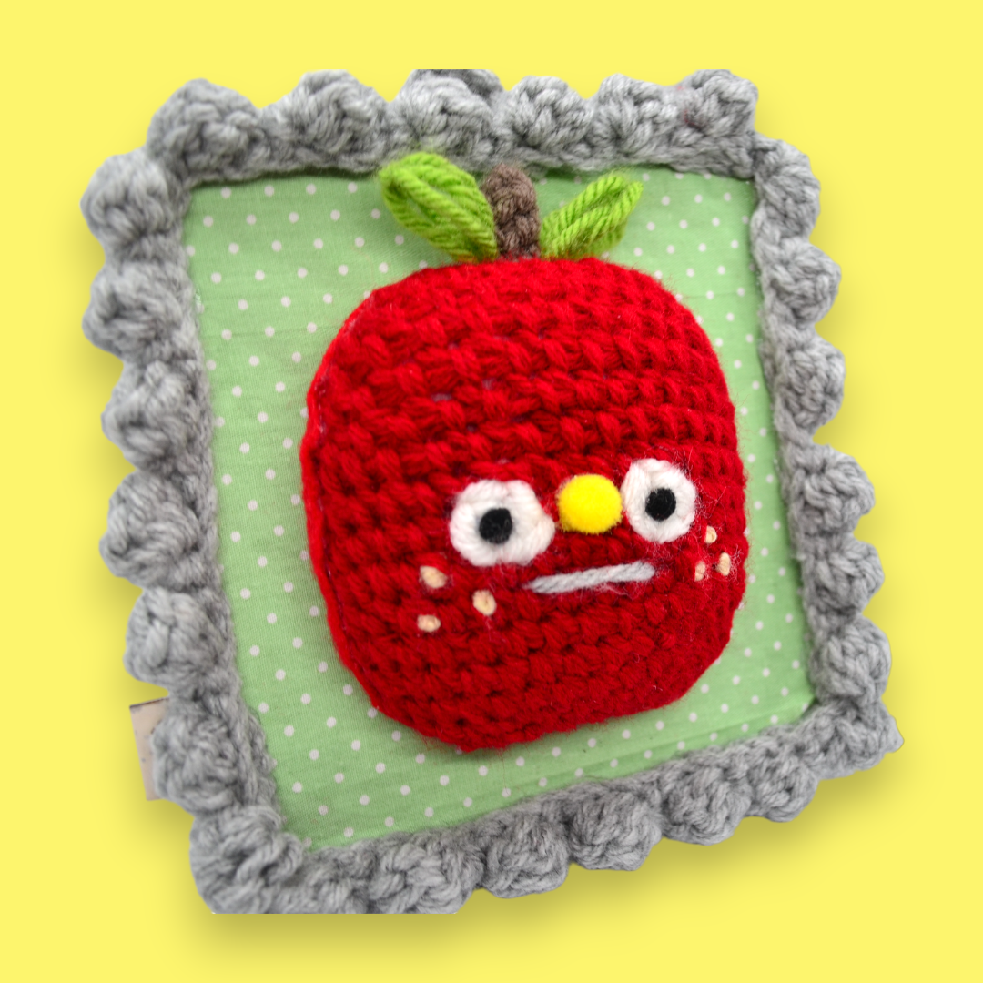 🍎Apple Yarn Taxidermy | Apple Embroidered Wall Art