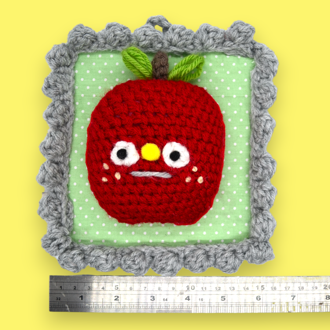 🍎Apple Yarn Taxidermy | Apple Embroidered Wall Art