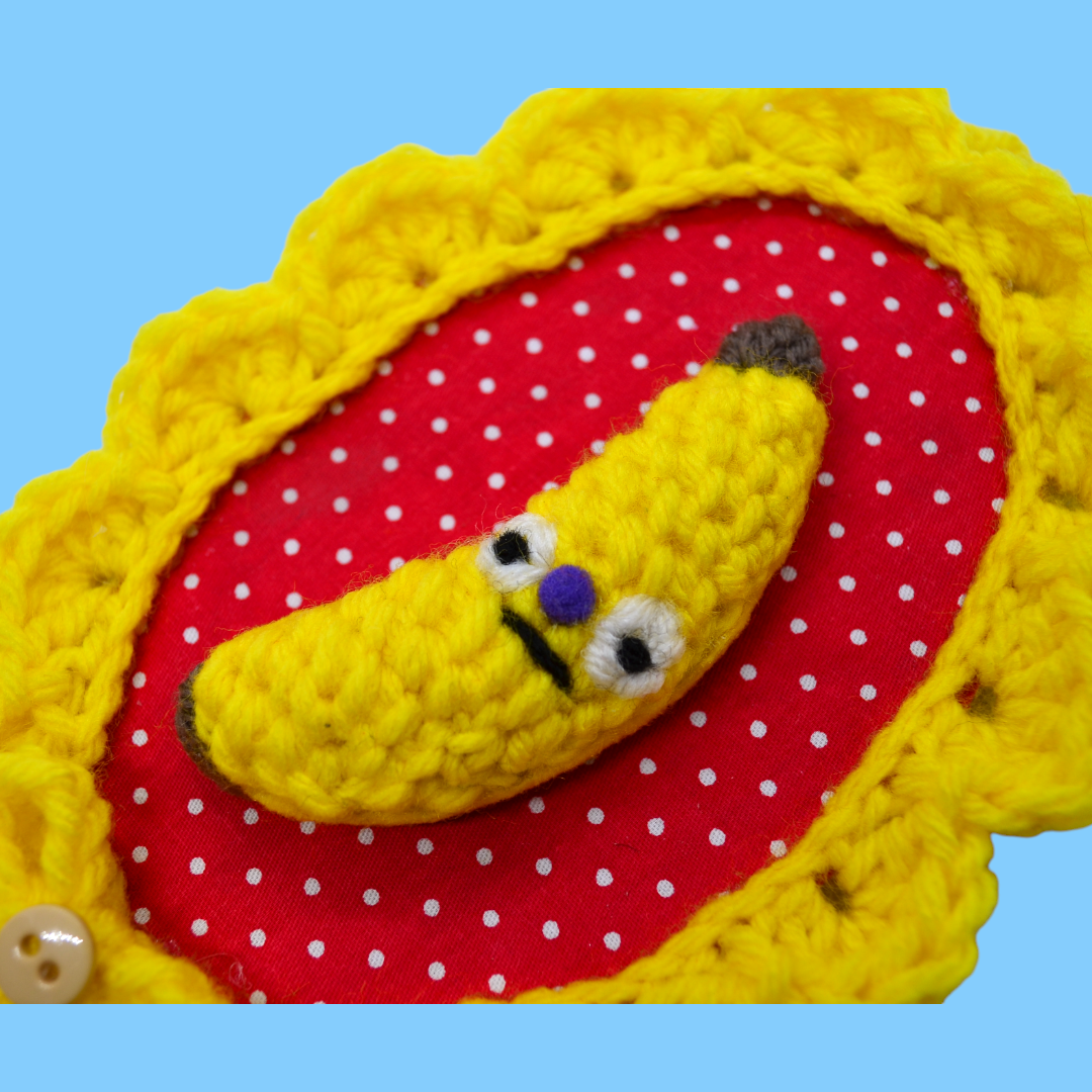 🍌Banana Yarn Taxidermy | Banana Embroidered Wall Art