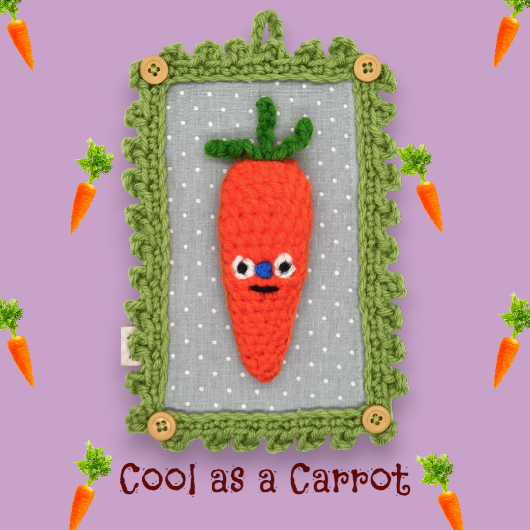 🥕Carrot Yarn Taxidermy | Carrot Embroidered Wall Art