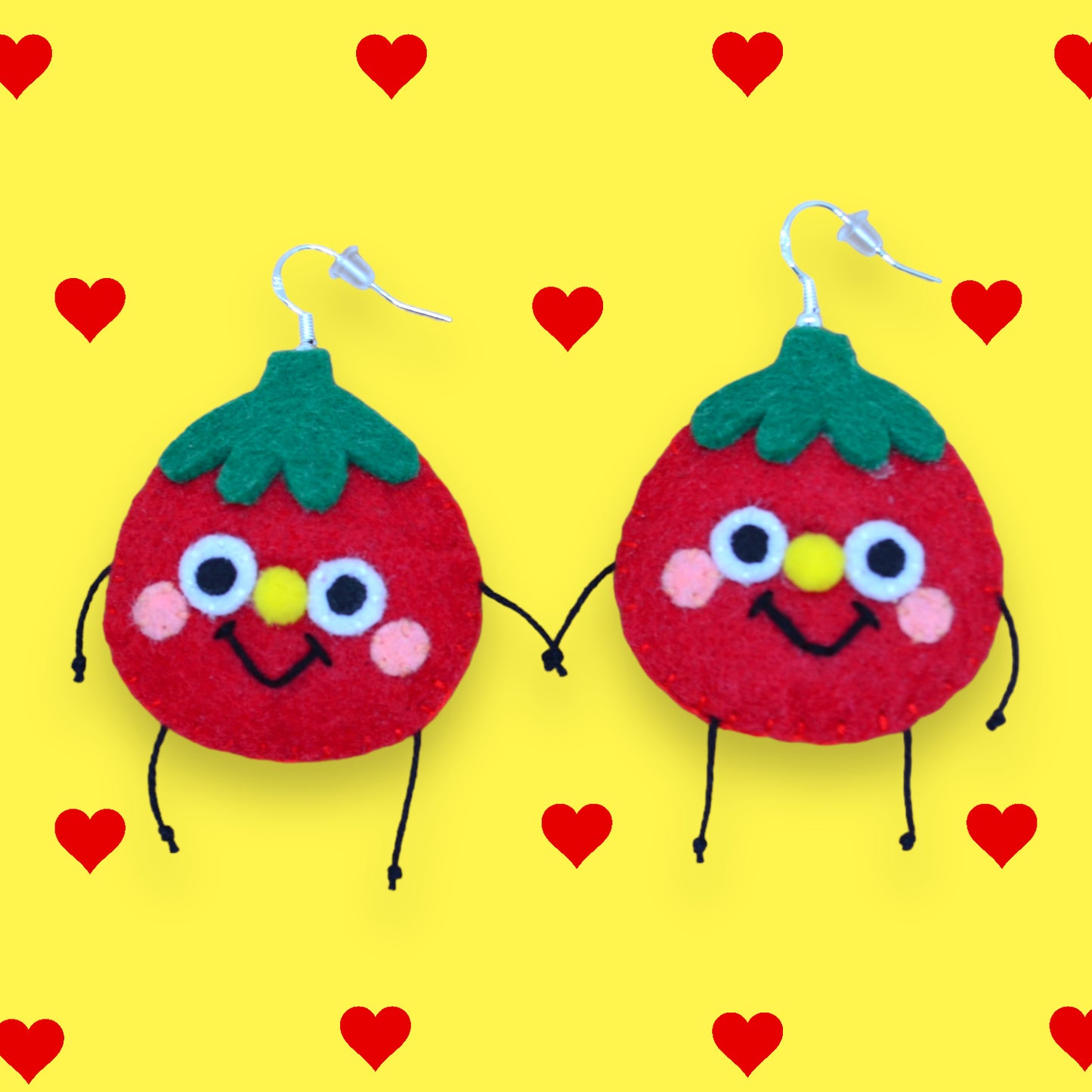 Tomato Fruity Booty Felt Earrings