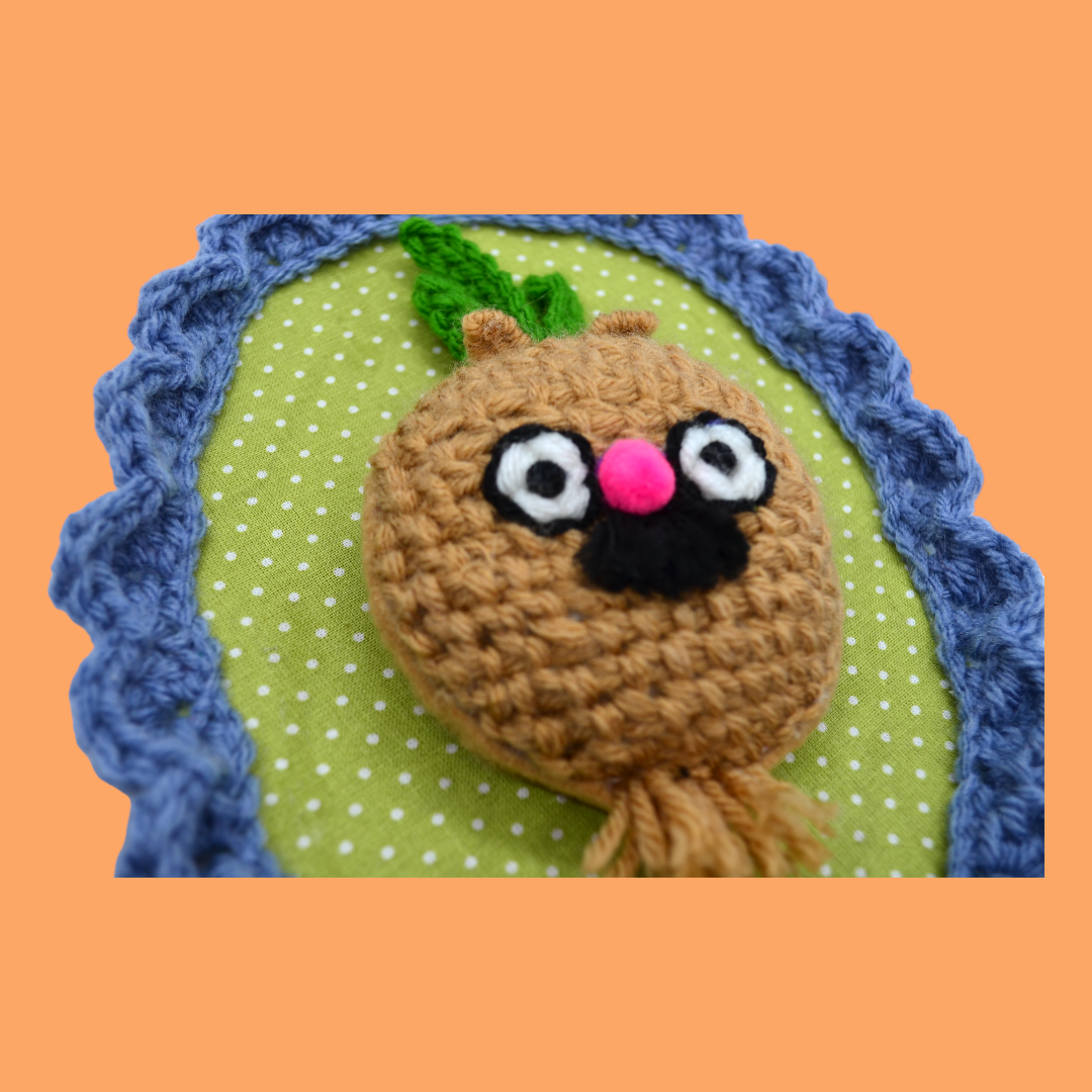 🧅Onion Yarn Taxidermy | Onion Embroidered Wall Art