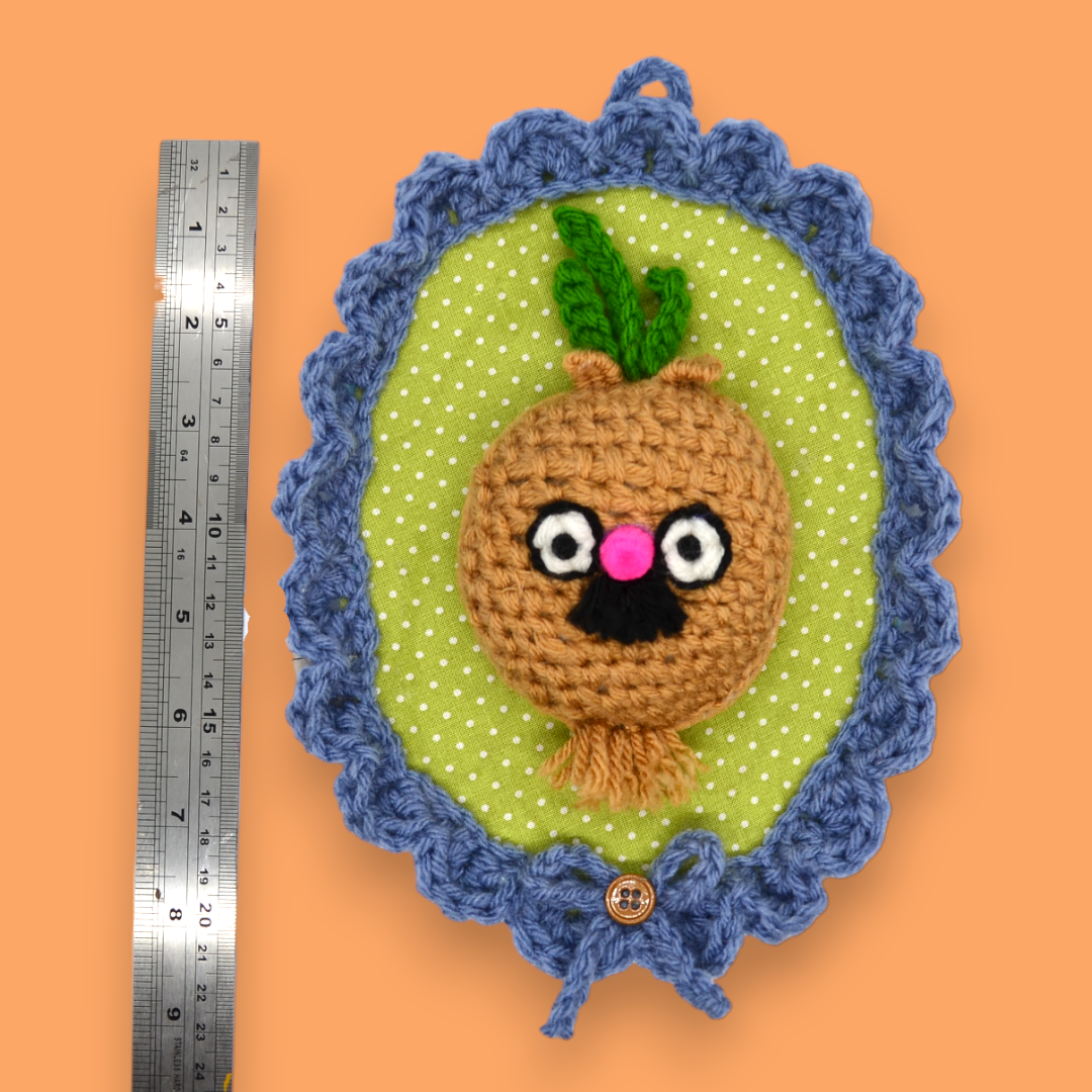 🧅Onion Yarn Taxidermy | Onion Embroidered Wall Art