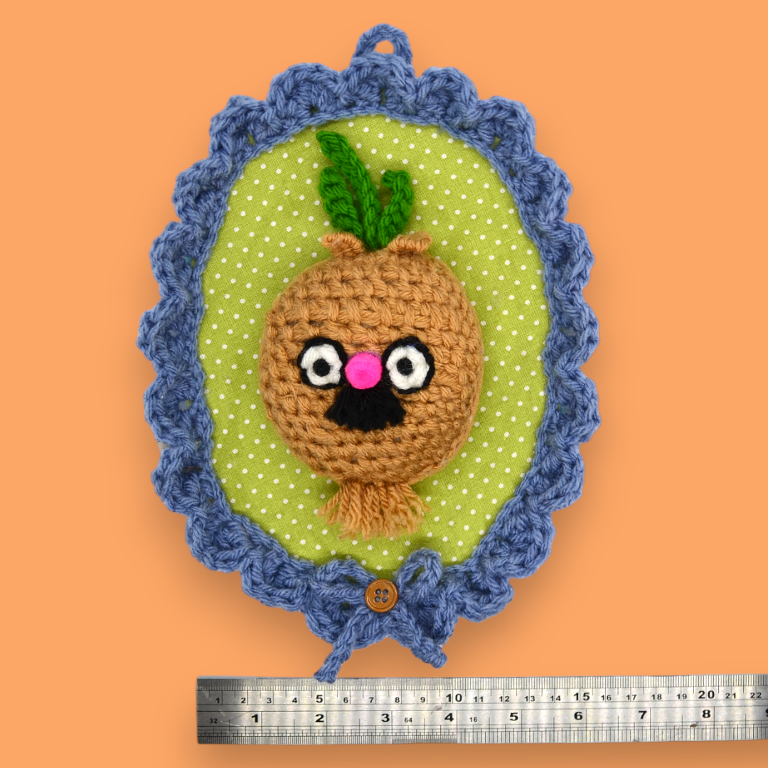 🧅Onion Yarn Taxidermy | Onion Embroidered Wall Art