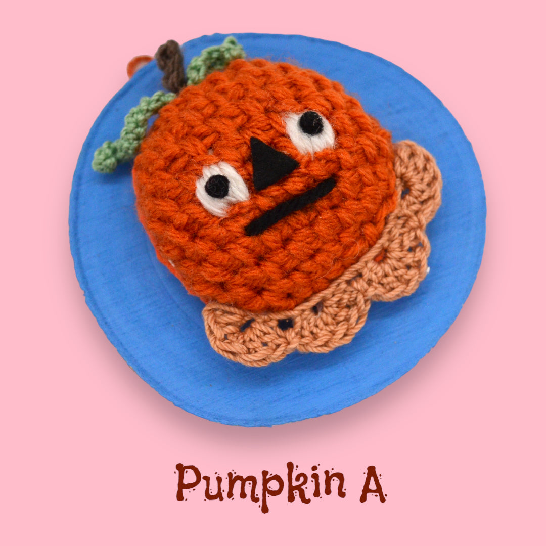 🎃Mini Pumpkin Yarn Taxidermy | Pumpkin Embroidered Wall Art