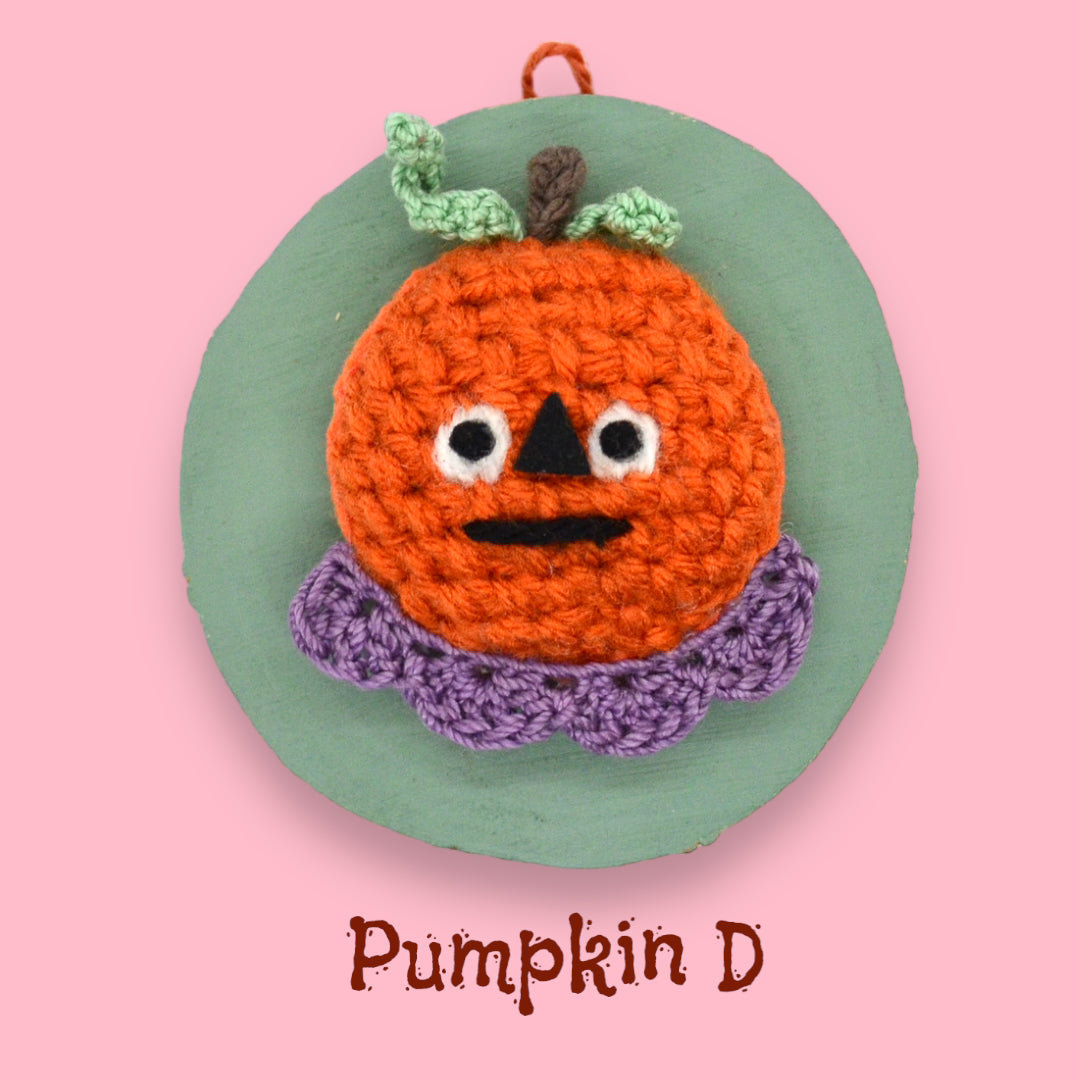 🎃Mini Pumpkin Yarn Taxidermy | Pumpkin Embroidered Wall Art