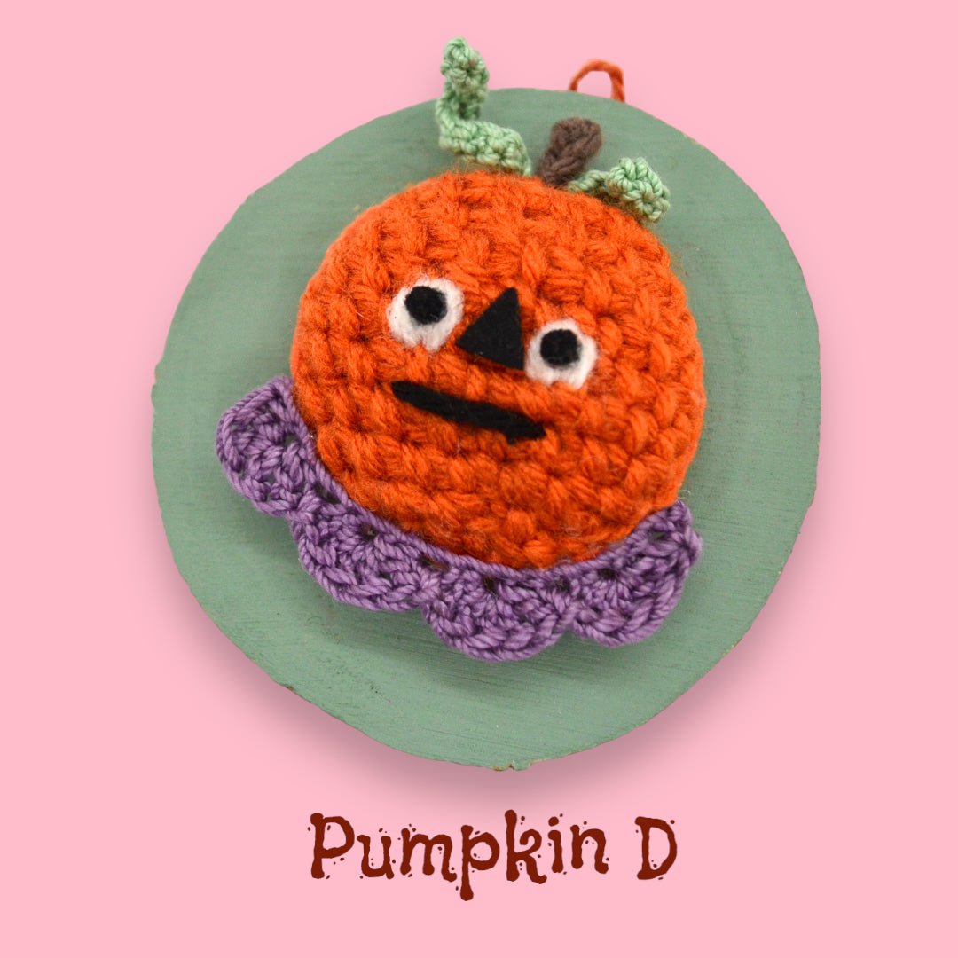 🎃Mini Pumpkin Yarn Taxidermy | Pumpkin Embroidered Wall Art