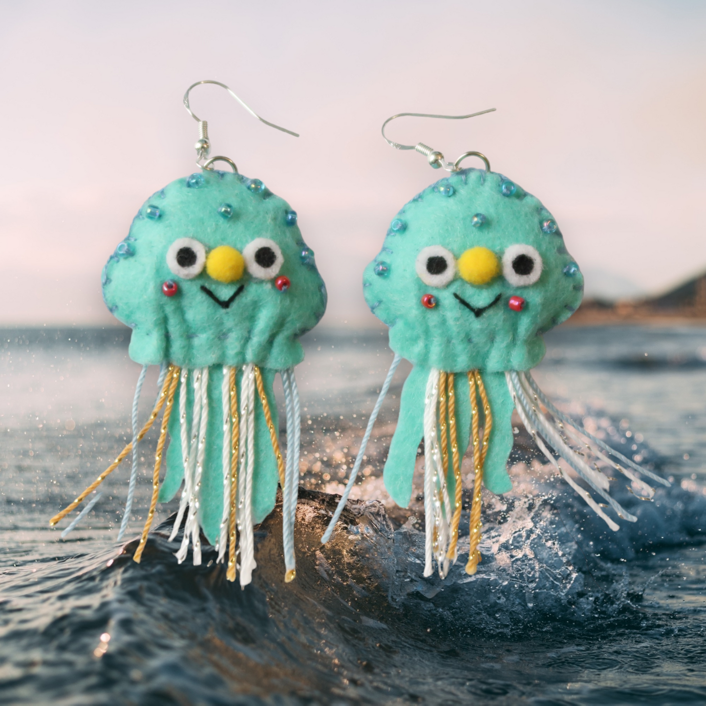 🪼Jolly Jellyfish Felt Earrings
