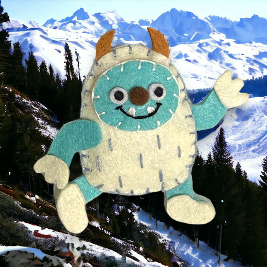 Yeti Felt Brooch | Abominable Snowman Felt Pin! 👣
