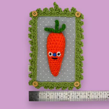 🥕Carrot Yarn Taxidermy | Carrot Embroidered Wall Art