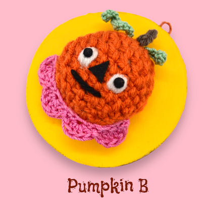 🎃Mini Pumpkin Yarn Taxidermy | Pumpkin Embroidered Wall Art