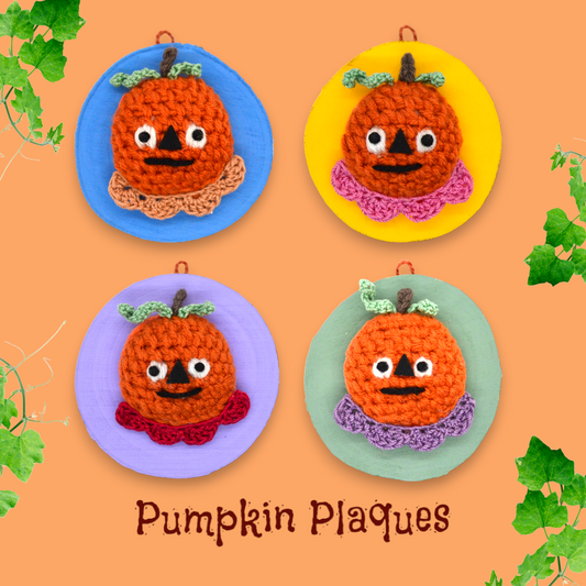 🎃Mini Pumpkin Yarn Taxidermy | Pumpkin Embroidered Wall Art