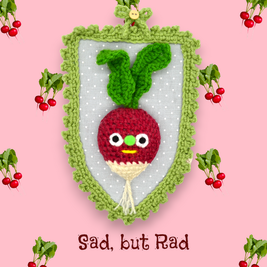 🌱Radish Yarn Taxidermy | Radish Embroidered Wall Art